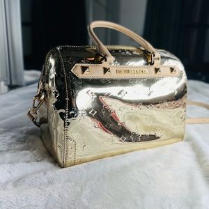 MICHAEL KORS Kara large duffle satchel crossbody hand bag.